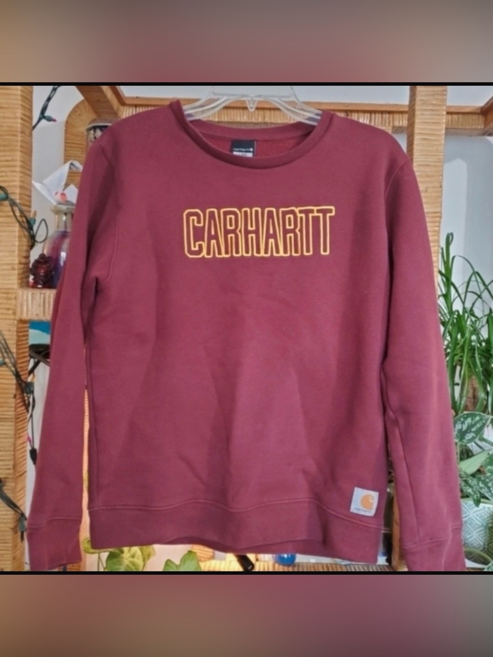 Carhartt Youth Large 14-16 Maroon Crewneck Sweatshirt